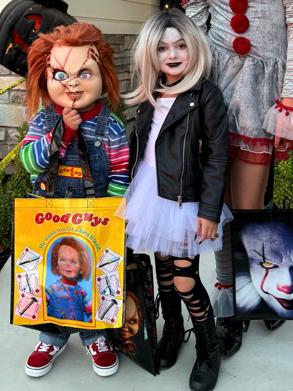 Chucky Lot Halloween Costume Mask Boy Gap Overall Toddler Size 4T 4 5/6 Red Vans